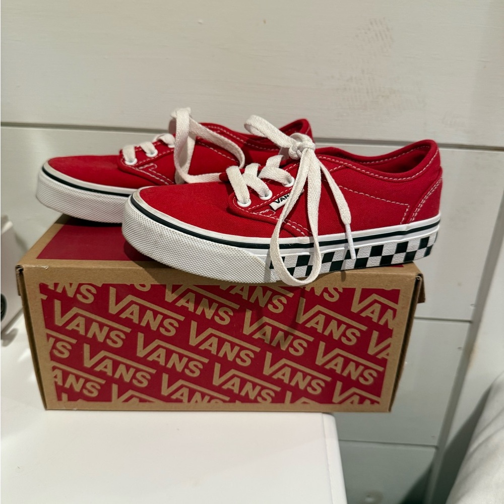 Vans Kids Red Canvas Shoes